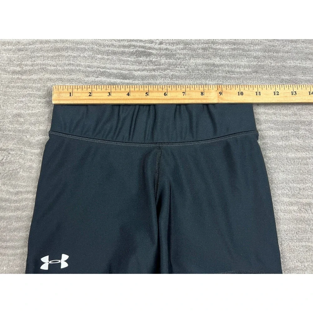 Under Armour Shorts Youth Medium Black HeatGear Fitted Compression Athletic 3.5